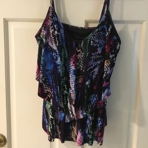Women’s Size 12 Animal Print Tankini Top